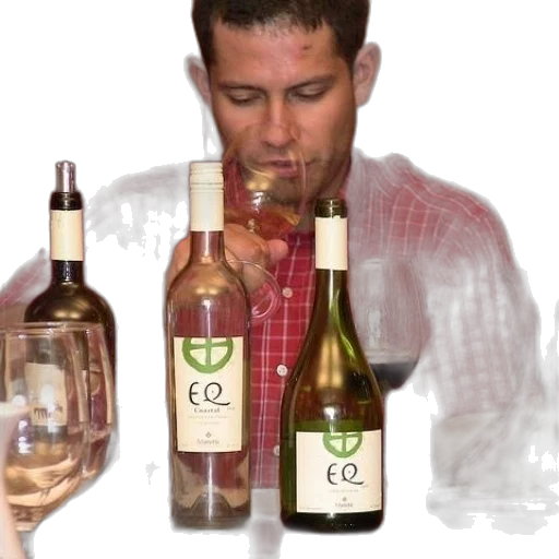 bottle, man, red, plaid transparent PNG cut-out
