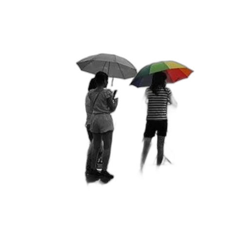 umbrella, hat, jacket, staff transparent PNG cut-out
