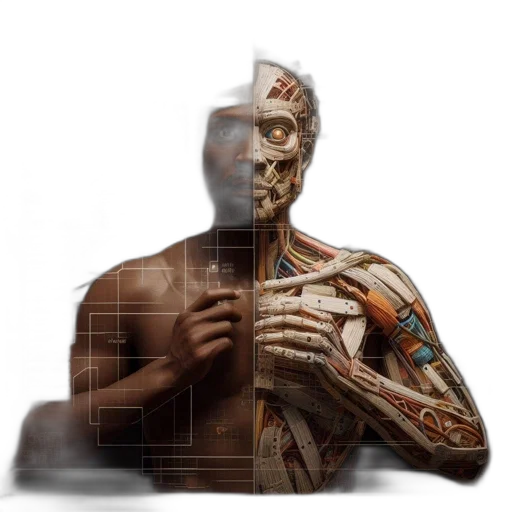 robot, face, mask, weapon transparent PNG cut-out