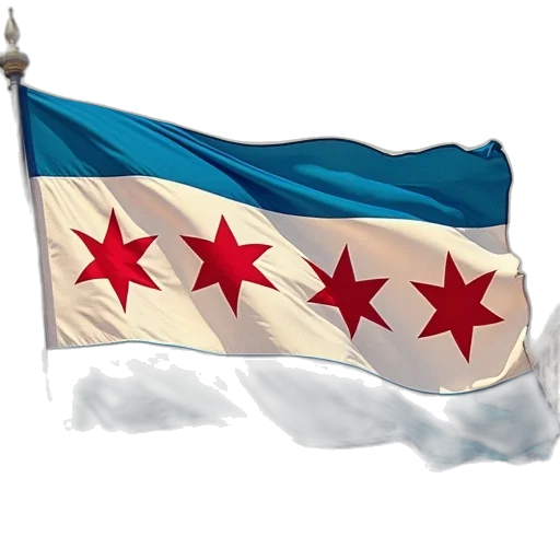 flag, chicago, print transparent PNG cut-out