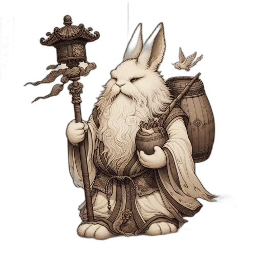 staff, dragon, fantasy art, concept art transparent PNG cut-out