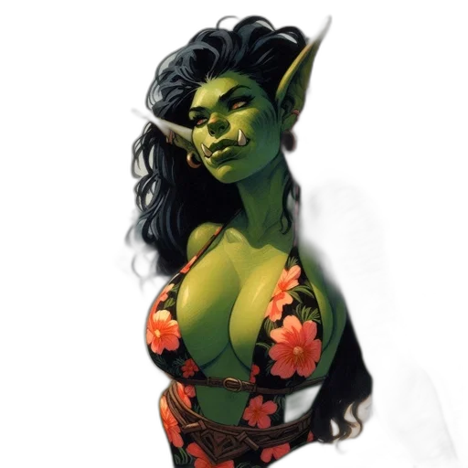 dress, staff, fantasy art, concept art transparent PNG cut-out