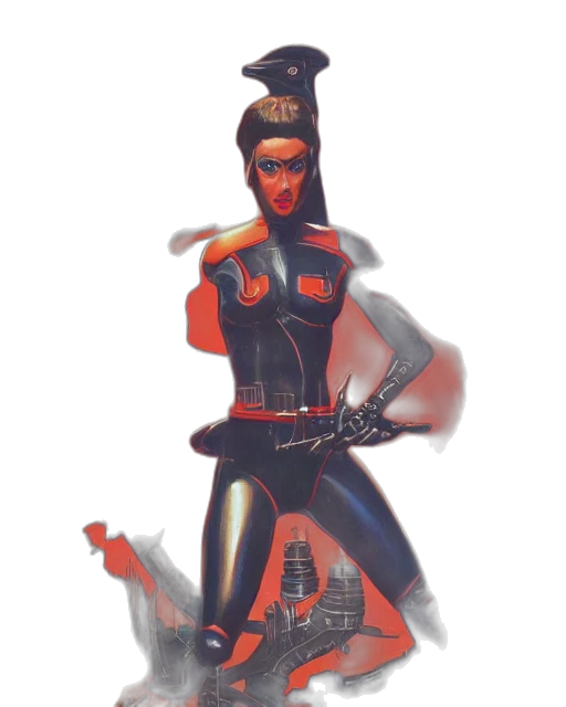 weapon, robot, staff, dress transparent PNG cut-out