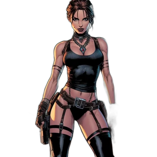 comic book art, concept art, cyberpunk, fantasy art transparent PNG cut-out