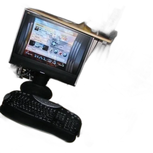 staff, weapon, computer, desk transparent PNG cut-out