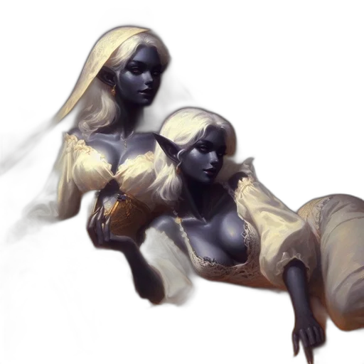 dress, concept art, fantasy art, oil painting transparent PNG cut-out