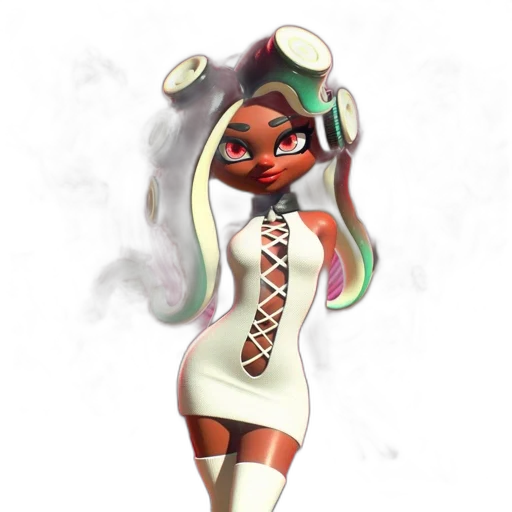 dress, staff, weapon, hair transparent PNG cut-out