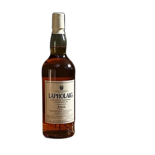 bottle, laphroaig, islay, single transparent PNG cut-out