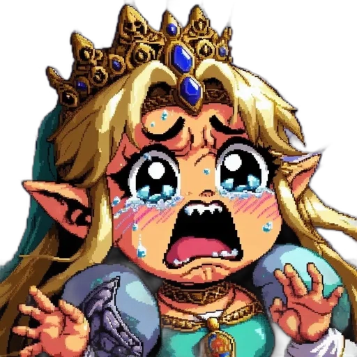 crown, mask, face, pixel art transparent PNG cut-out