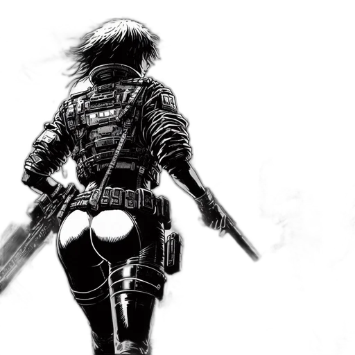 weapon, jacket, sword, concept art transparent PNG cut-out