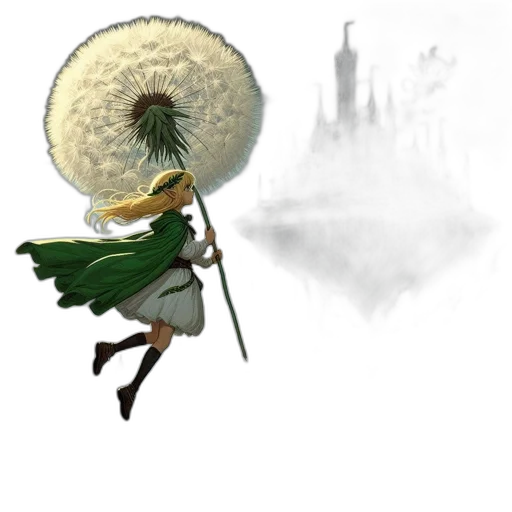staff, flower, hat, crown transparent PNG cut-out
