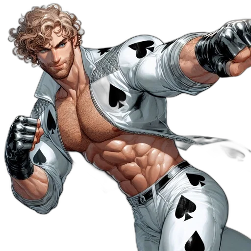 comic book art, concept art, fantasy art, muscular transparent PNG cut-out