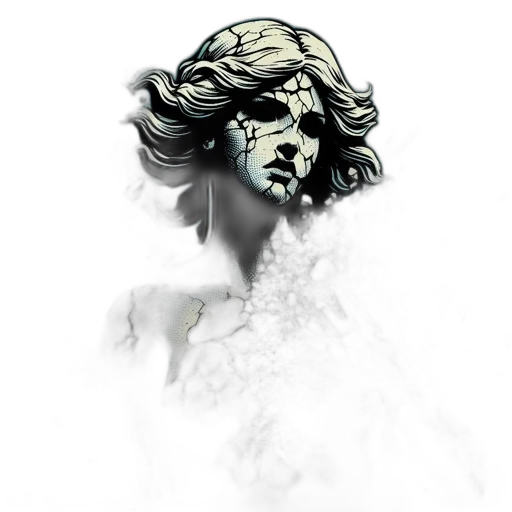 face, mask, hair, crown transparent PNG cut-out