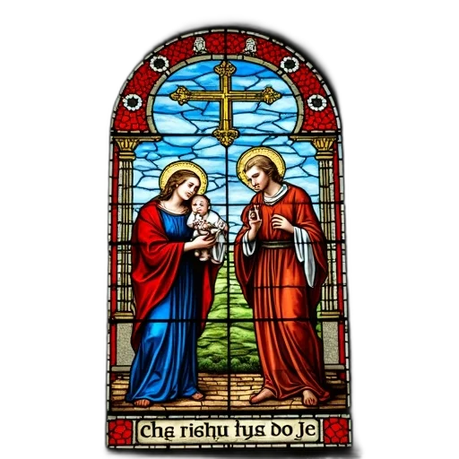 pixel art, stained, glass, window transparent PNG cut-out