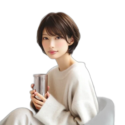 robot, dress, face, photorealistic transparent PNG cut-out