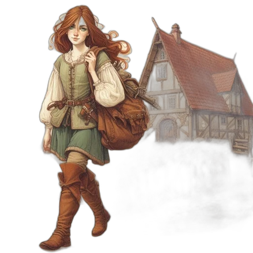 concept art, fantasy art, watercolor, pixel art transparent PNG cut-out