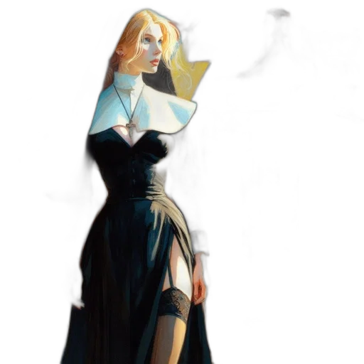 dress, staff, crown, mask transparent PNG cut-out