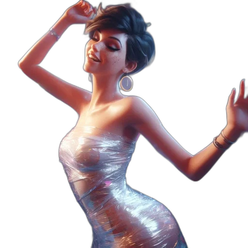 dress, concept art, 3d render, fantasy art transparent PNG cut-out