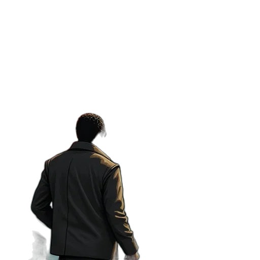 jacket, staff, robot, umbrella transparent PNG cut-out
