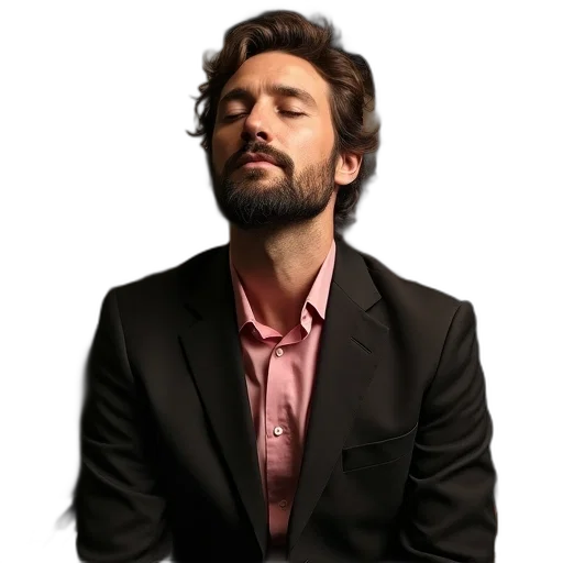 jacket, face, staff, hair transparent PNG cut-out