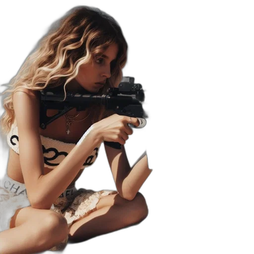 weapon, dress, concept art, photorealistic transparent PNG cut-out