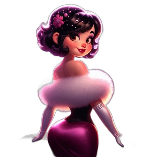 dress, crown, concept art, 3d render transparent PNG cut-out