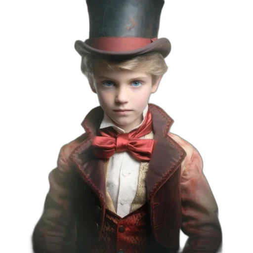 hat, staff, face, 3d render transparent PNG cut-out