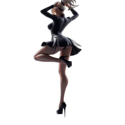 dress, shoes, jacket, staff transparent PNG cut-out