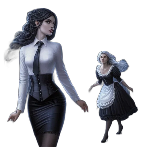 dress, concept art, fantasy art, comic book art transparent PNG cut-out