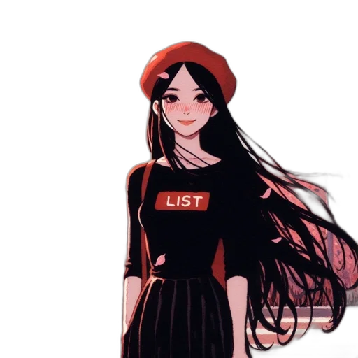 dress, hat, jacket, staff transparent PNG cut-out