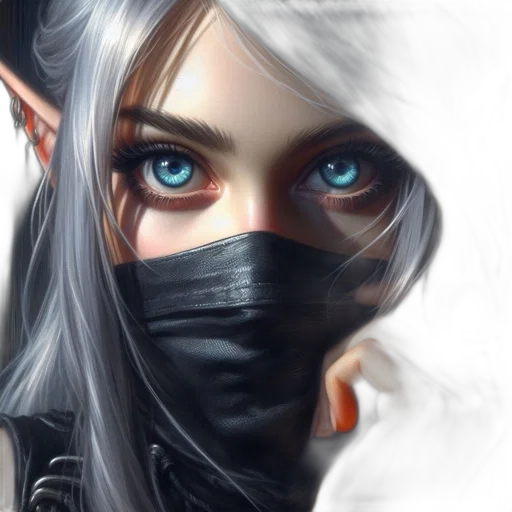 mask, face, fantasy art, photorealistic transparent PNG cut-out