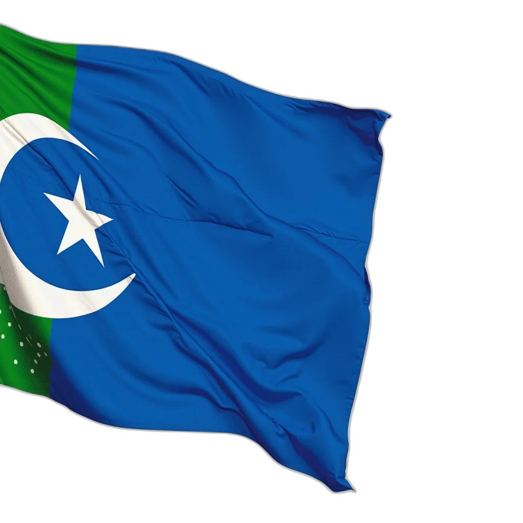 green, flag, white, crescent transparent PNG cut-out