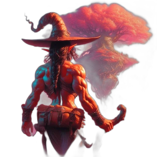 hat, staff, dragon, creature transparent PNG cut-out