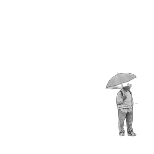 umbrella, staff, hat, jacket transparent PNG cut-out
