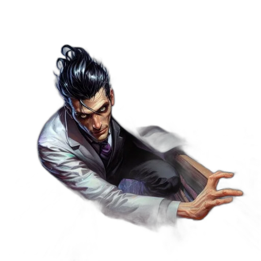 jacket, staff, concept art, comic book art transparent PNG cut-out
