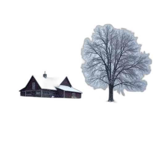 tree, building, umbrella, hat transparent PNG cut-out
