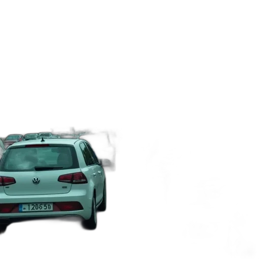 car, umbrella, 3d render, photorealistic transparent PNG cut-out