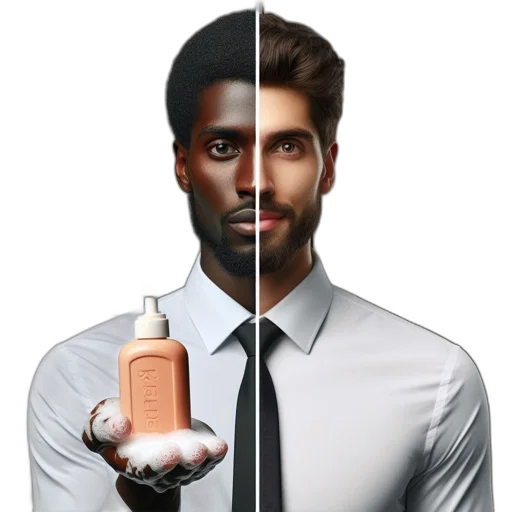 face, bottle, mask, hair transparent PNG cut-out