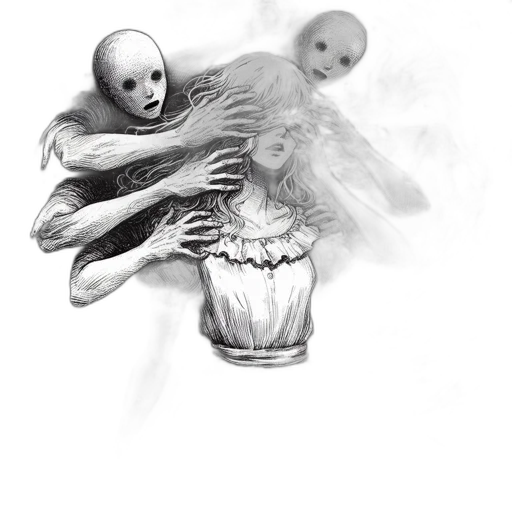 mask, face, creature, hair transparent PNG cut-out