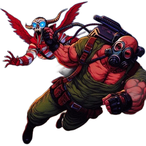 weapon, creature, staff, mask transparent PNG cut-out