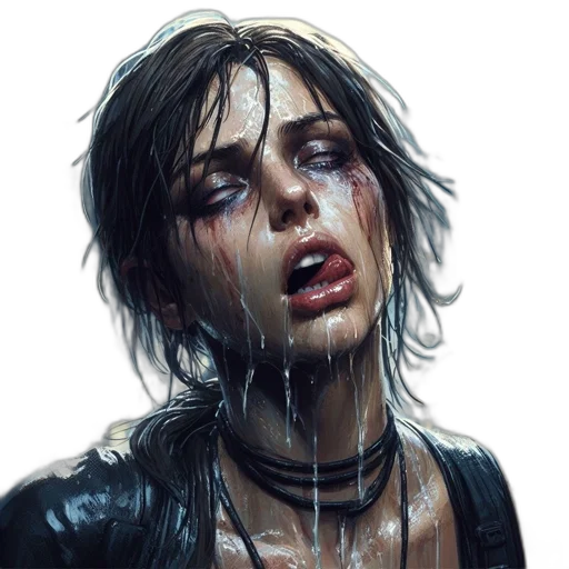 face, jacket, cyberpunk, concept art transparent PNG cut-out