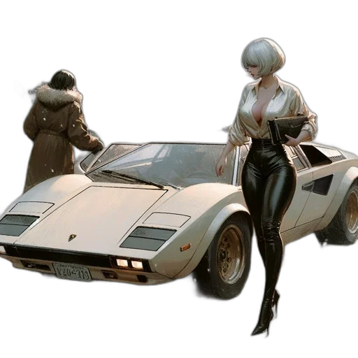 car, robot, jacket, concept art transparent PNG cut-out