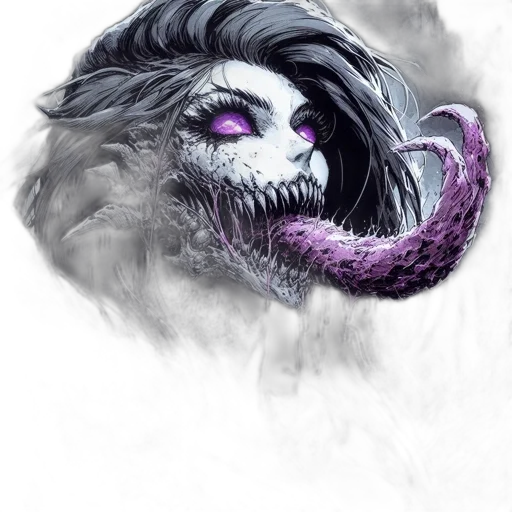 dragon, creature, mask, hair transparent PNG cut-out