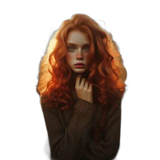 jacket, face, hair, dress transparent PNG cut-out