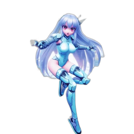 robot, staff, 3d render, concept art transparent PNG cut-out
