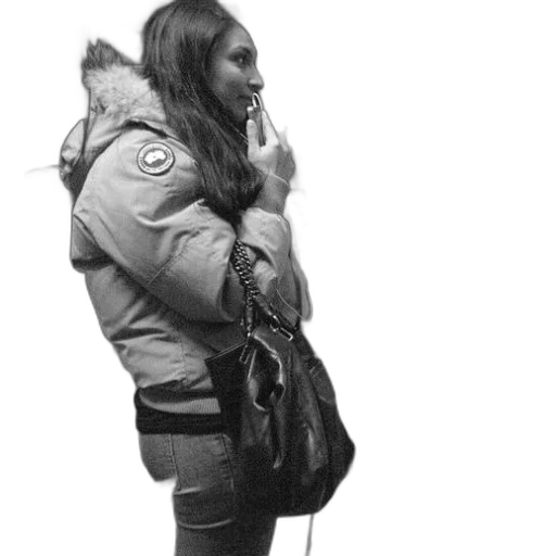 jacket, umbrella, staff, face transparent PNG cut-out