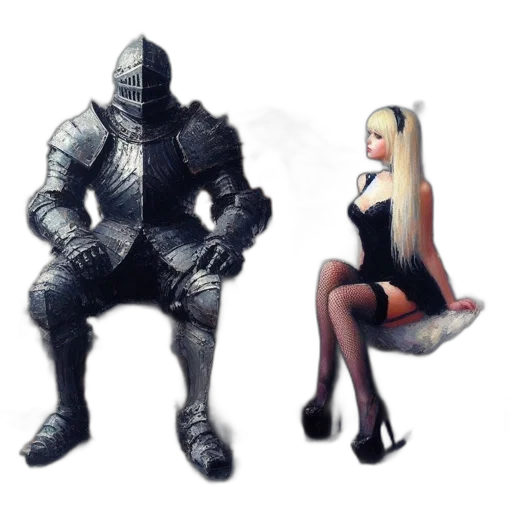 robot, sword, concept art, fantasy art transparent PNG cut-out