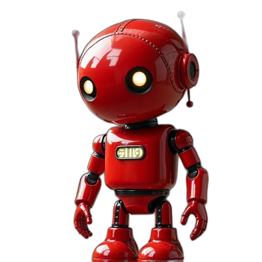 robot, 3d render, concept art, little transparent PNG cut-out