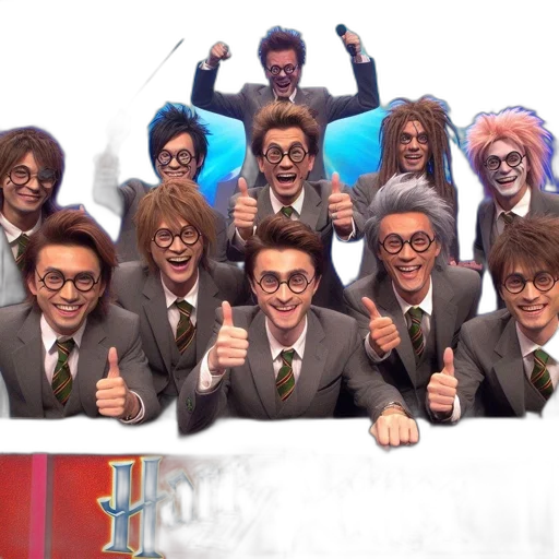 staff, hair, concept art, 3d render transparent PNG cut-out