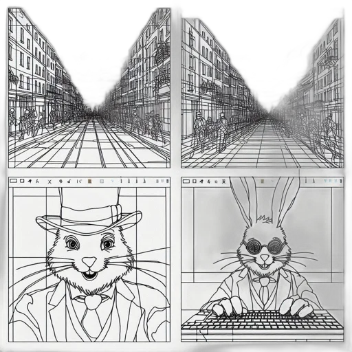 concept art, cartoon, comic book art, cyberpunk transparent PNG cut-out